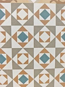 Modern Geometric Mosaic Tile Pattern with Diamond and Triangle Shapes Stock-Fotos