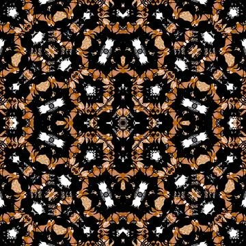 Modern Geometric Ornate Seamless Pattern Modern abstract ornate digital se... Stock Photos