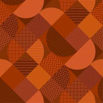 Modern geometric patchwork seamless pattern Stock Illustration