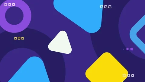 Modern geometric pattern and elements on dark color background seamless 4k video Stock Footage 324832882