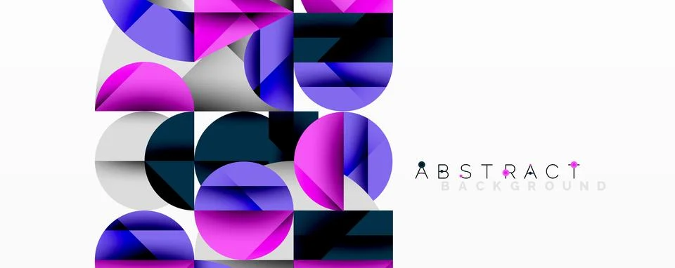Modern geometric pattern. Overlapping circles create dynamic visual effect. Stockillustratie