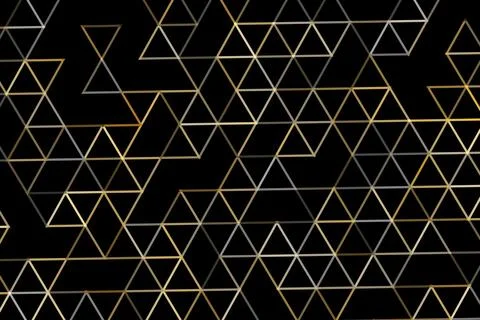 Modern geometric pattern with triangles on black background Stock Illustration