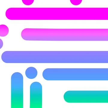 Modern Geometric Pattern with Vibrant Pink to Teal Gradient Capsule Shapes 스톡 일러스트