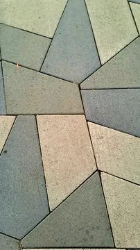 Modern geometric paving tiles pattern for urban exterior design. Stock Photos