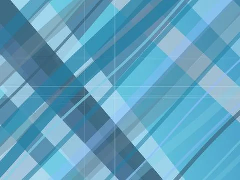 A modern geometric plaid pattern in layered blue shades creates a crisp abs.. Stock Illustration