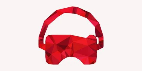 Modern geometric red virtual triangular vector art design Stock Illustration