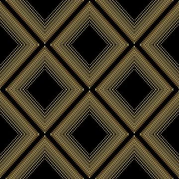 Modern geometric rhombus seamless pattern. Vector abstract black background w Stock Illustration