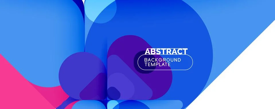 Modern geometric round shapes and dynamic lines, abstract background. Vector イラスト素材