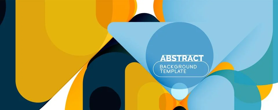 Modern geometric round shapes and dynamic lines, abstract background. Vector Stock Illustration
