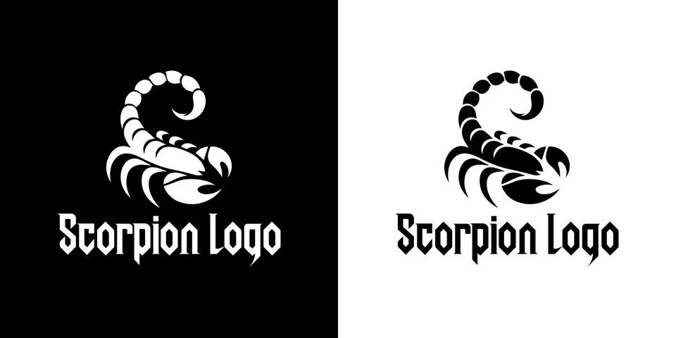Modern Geometric Scorpion Logos for Tech and Gaming Startups Illustrazione stock