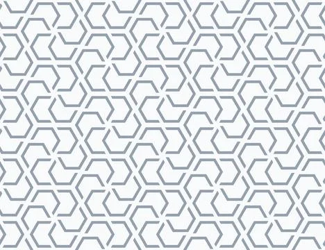 Modern geometric seamless pattern with hexagon shape and line Stock Illustration
