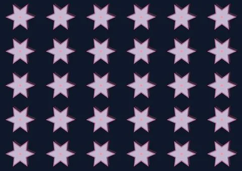Modern Geometric Seamless Pattern of Interlocking Starpetal Shapes Stockillustratie