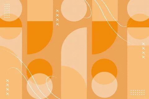 Modern Geometric Shape Background in Orange Background. Stock Illustration