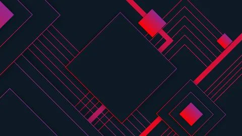 Modern geometric shape with red line graphic Stock Illustration