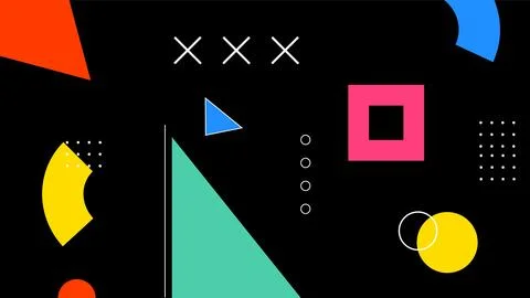 Modern Geometric Shapes Background Stock Illustration