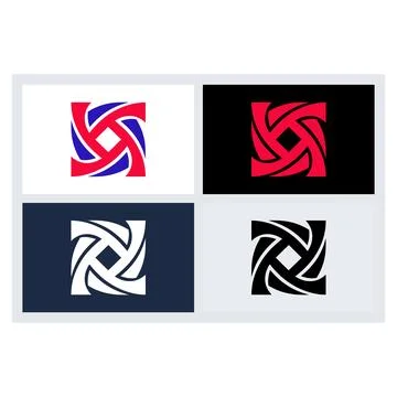 Modern Geometric Square Logo Design Elements Stockillustratie