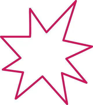 Modern Geometric Star. Vector red star for sale Stock Illustration