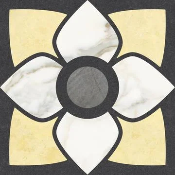 Modern Geometric Stone Tile Pattern Stockfoto's