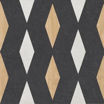 Modern Geometric Stone Tile Pattern Stockfoto's