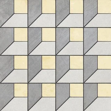 Modern Geometric Stone Tile Pattern Stock Photos