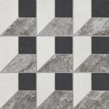 Modern Geometric Stone Tile Pattern Stock Photos