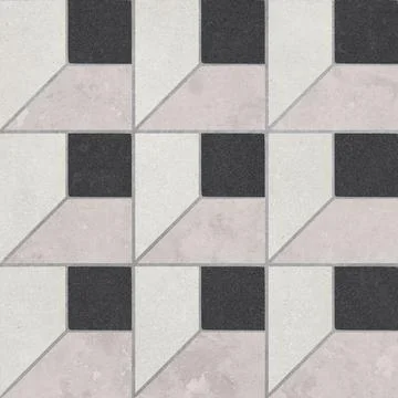 Modern Geometric Stone Tile Pattern Stock Photos