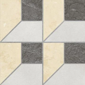 Modern Geometric Stone Tile Pattern Stockfoto's