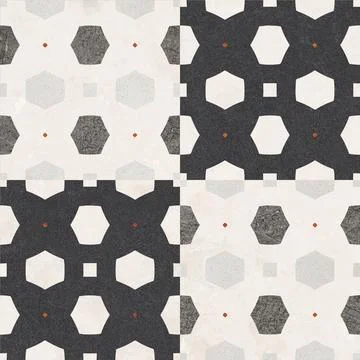 Modern Geometric Stone Tile Pattern Stock Photos