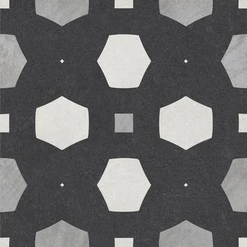 Modern Geometric Stone Tile Pattern Stockfoto's