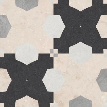 Modern Geometric Stone Tile Pattern Stock Photos