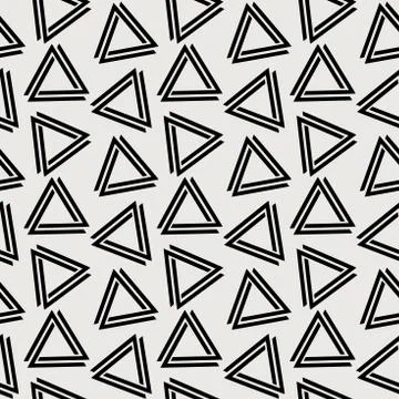 Modern geometric triangle seamless texture pattern vector. Illustrazione stock