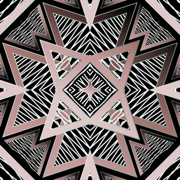 Modern geometric vector seamless pattern. Textured ornamental geometrical bac Stock Illustration