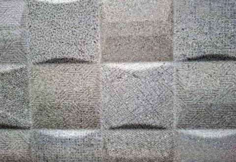 Modern geometric wall tile design with grey stone texture for architectural.. Photos