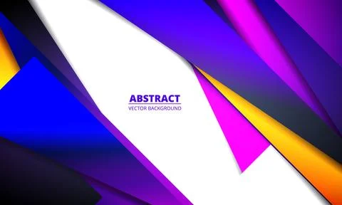 Modern geometric white vector abstract background with many-coloured diagonal Stock Illustration
