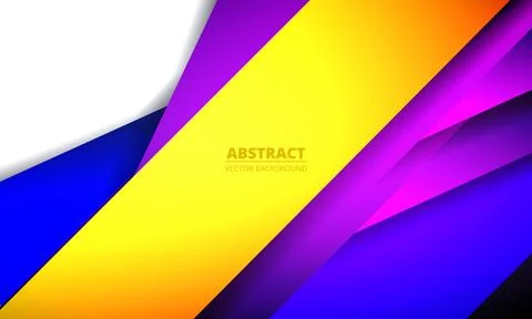 Modern geometric white vector abstract background with many-coloured diagonal Stock Illustration