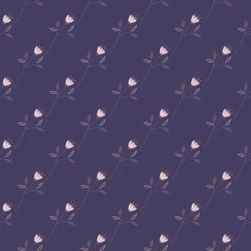 Modern geometric wildflower seamless pattern. Floral ornament. Stock Illustration