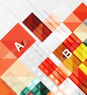 Modern geometrical abstract background, squares 스톡 일러스트