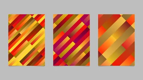 Modern geometrical abstract diagonal rectangle brochure template set Stock Illustration