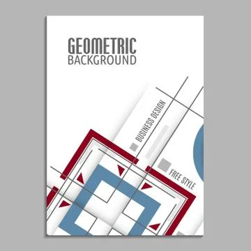 Modern geometrical abstract vector template. Business brochure. Abstract Stock Illustration