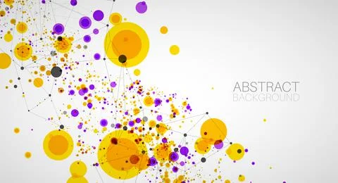 Modern geometrical circle abstract background. Dotted texture template. Geome Illustrazione stock