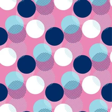 Modern geometry polka dot seamless pattern Vector illustration for background 스톡 일러스트