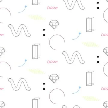 Modern geometry seamless vector pattern Stockillustratie