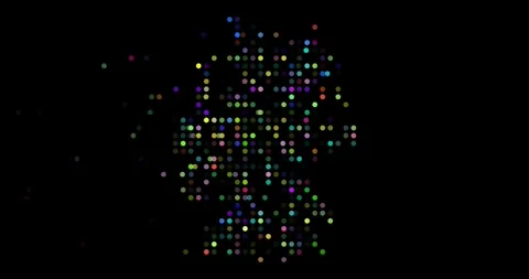 Modern German Map in Dot Motion Design Stock Footage 312542142