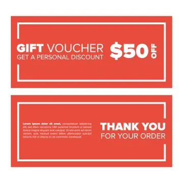 Modern gift voucher Stock Illustration