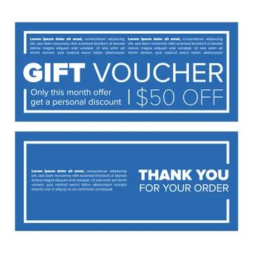 Modern gift voucher Stock Illustration