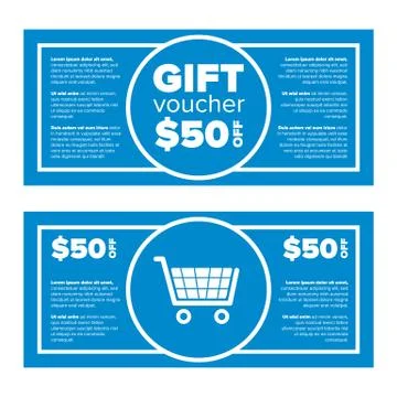 Modern gift voucher Stock Illustration