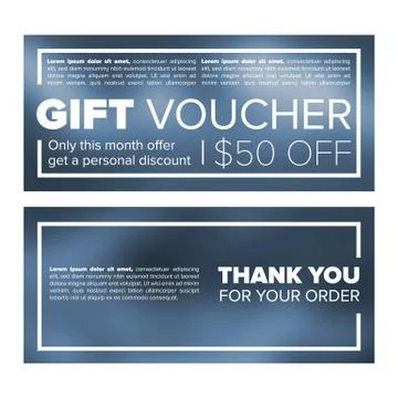 Modern gift voucher Stock Illustration