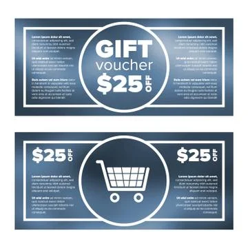 Modern gift voucher Stock Illustration