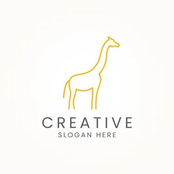 Modern Giraffe logo design vector template Stock Illustration