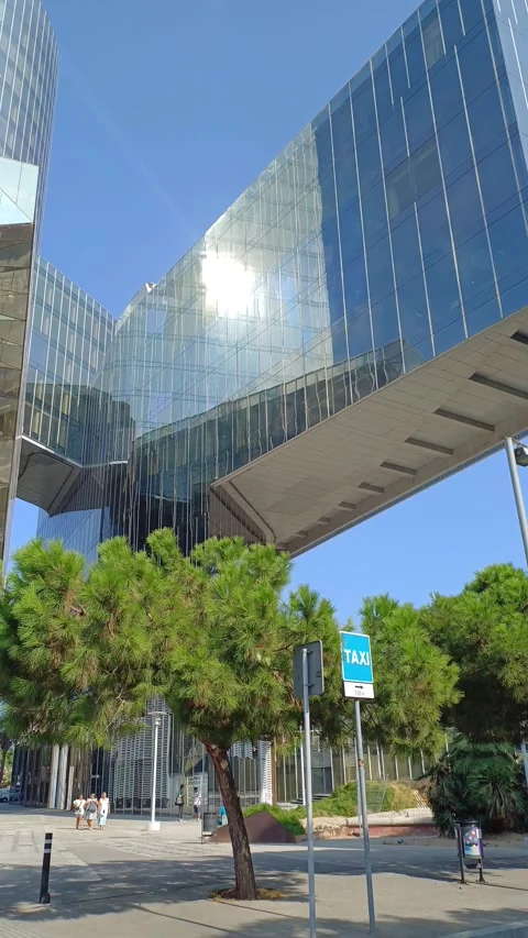 Modern glass architecture Stock Footage 283851925